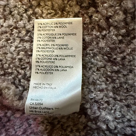 Anthropologie Jacquard Cocoon Cardigan Sweater Pink Cream Floral Bohemian Indie - Picture 8 of 10